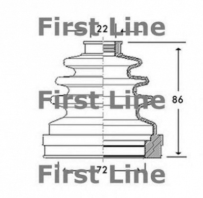 FIRST LINE fcb2782 -  Пыльник, приводной вал